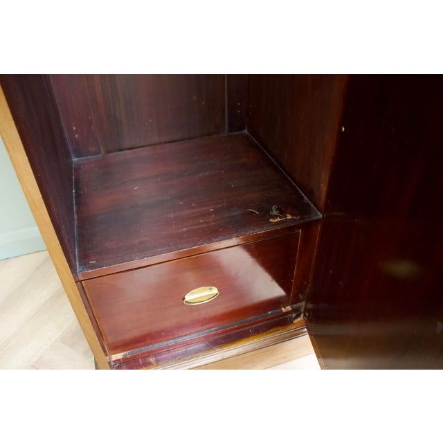Wood Antique Edwardian Walnut Wardrobe, 1900s For Sale - Image 7 of 14