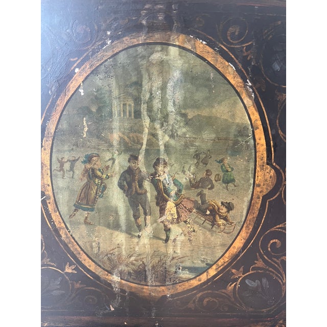 Mid 19th Century Antique Chinoiserie Large Size Toleware Tea Container For Sale - Image 4 of 12