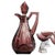 Mid-Century Modern Vintage Art Deco Glass Carafe and Glasses in Mulberry Purple, 1950s, Set of 6 For Sale - Image 3 of 14