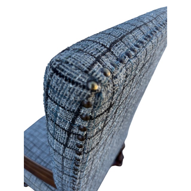 Late 20th Century Bernhardt Tall Back Nailhead Walnut Dining Chairs - Set of 4 For Sale - Image 10 of 15