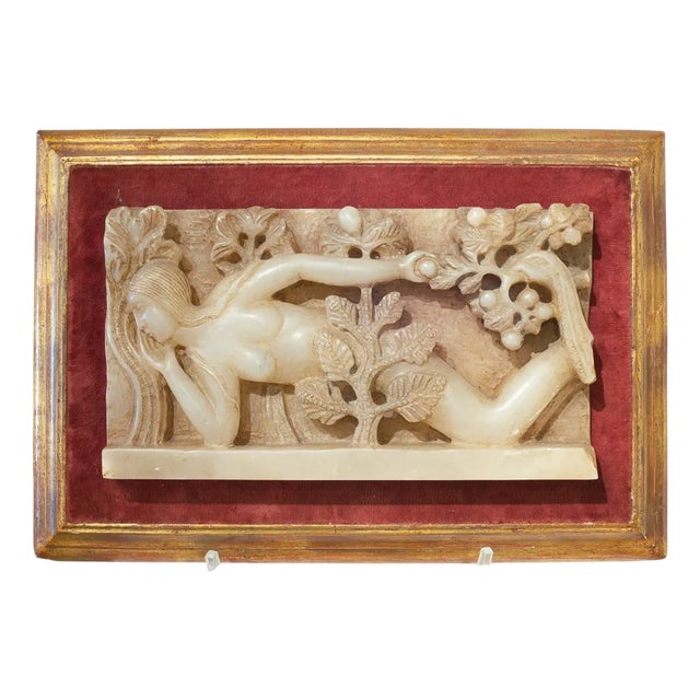 Relief of Eve, Early 1900s, Carved Alabaster For Sale