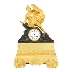 Early 19th Century Gilt Bronze Figural Mantel Clock