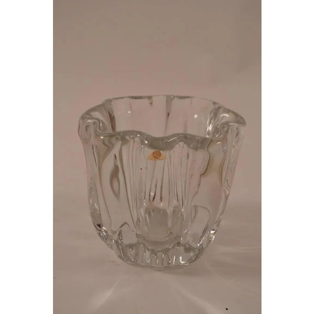 Signed Tapio "Wirkkala 3241" for Iittala glass vase. Classic form, retains original label. Perfect condition, nice vintage...