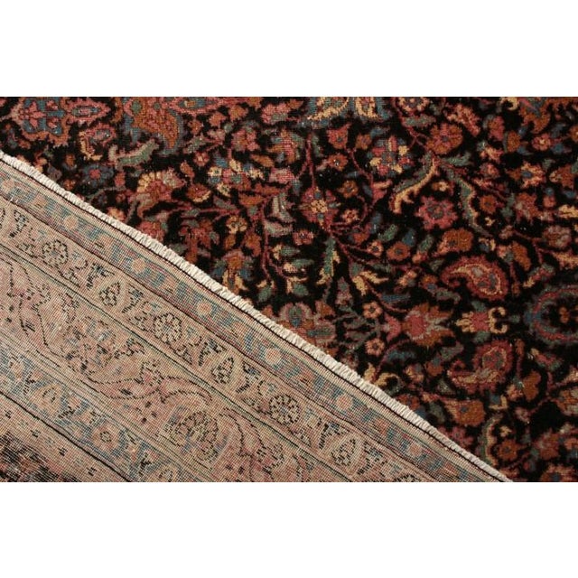 Handmade Antique Rug in Red and Beige All Over Floral Pattern For Sale In New York - Image 6 of 6