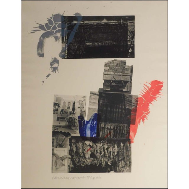 Morocco 1989 Lithograph and and screenprint by Robert Rauschenberg Hand Signed by the Artist Edition Number: 36/38 Paper...