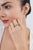 Green Vintage-Style 2.18ct Oval Emerald & Diamond Double Band Ring in 14k Gold Size 9 For Sale - Image 8 of 18