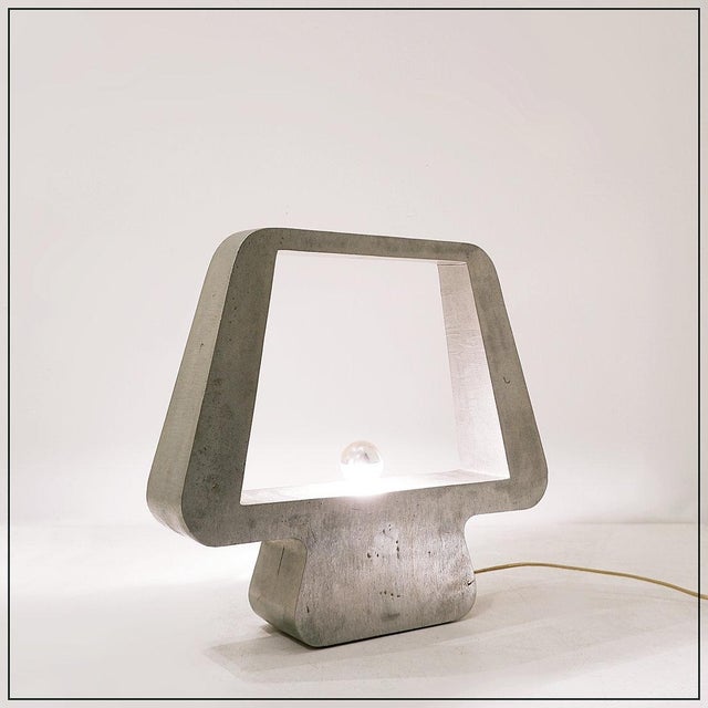 Large Aluminum Table Lamp, 1970s For Sale - Image 10 of 10