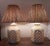 Yellow Lattice Cutout Glow Lamps Grass Cloth Shade For Sale - Image 8 of 12