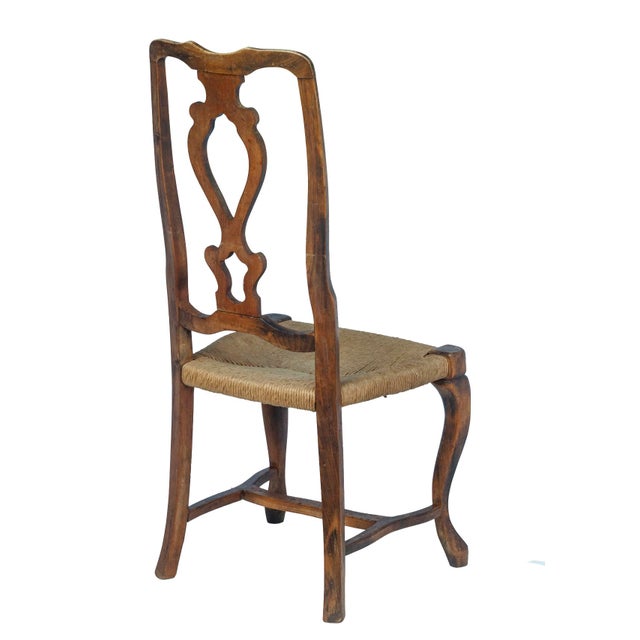 Set of 4/ 19th Century French Provincial Walnut Dining Chairs For Sale - Image 17 of 18