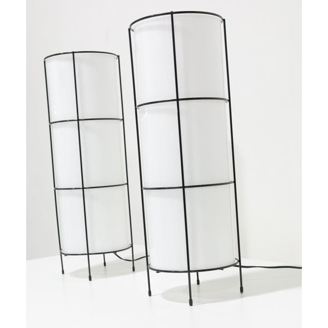 White Pair of Artemide Attributed Table Lamps, Circa 1970s For Sale - Image 8 of 8