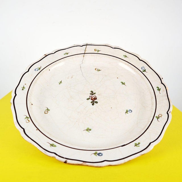 Hand-Painted Glazed Terracotta Plate, Italy For Sale - Image 12 of 12