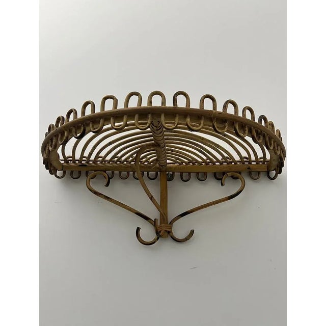 Franco Albini Mid-Century Shelf in Wicker and Bamboo attributed to Franco Albini, Italy, 1960s For Sale - Image 4 of 8