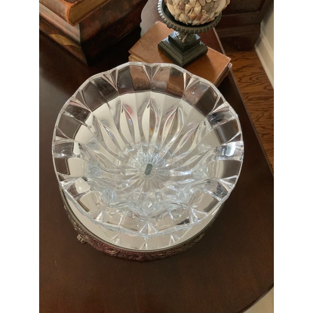 Late 20th Century Vintage French J. G. Durand Crystal Centerpiece Bowl. A Great Serving or Accent Piece for Traditional, Hollywood Regency or Palm Beach Regency Decor For Sale - Image 5 of 8