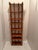 Tall & Narrow Rattan Bamboo Etagere Bookshelf With Iron Finials For Sale - Image 9 of 12