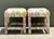 Wood Vintage Printed Paper Napkin Low Stools - A Pair For Sale - Image 7 of 12