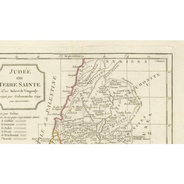 Antique Holy Land Map by Robert De Vaugondy, 1806 For Sale - Image 9 of 11