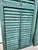 Farmhouse Antique American Green Farmhouse Shutter 19th C Architectural Salvage- Pair For Sale - Image 3 of 8