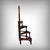 This elegant mahogany library stepladder, crafted in England, captivates with its exquisite workmanship and the nobility...