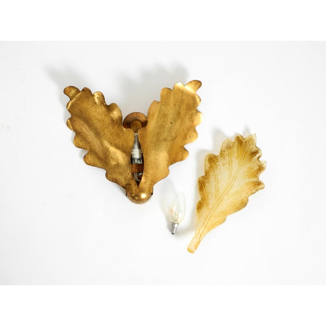 Vintage Gold-Plated Glass and Metal Wall Lamp by Banci Firenze, Italy, 2000s For Sale - Image 14 of 18