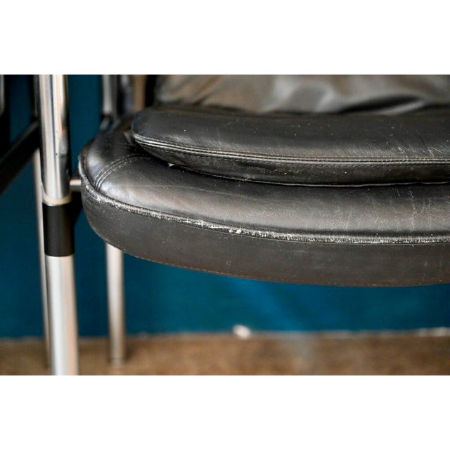 Leather Armchairs by Jorgen Kastholm for Kusch & Co, 1970s, Set of 4 For Sale - Image 14 of 18