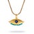 Spiritual Aura Turquoise Evil Eye Gold Necklace For Sale - Image 11 of 11