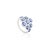Contemporary 18k White Gold Blue Sapphire Contemporary Cocktail Ring Size 6 For Sale - Image 3 of 12
