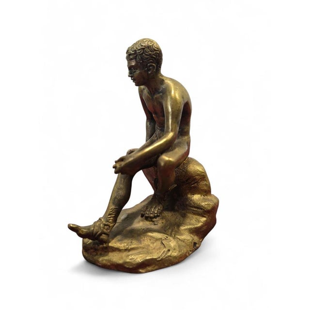 19th Century Grand Tour Bronze of Hermes Seated on a Rock For Sale - Image 4 of 9