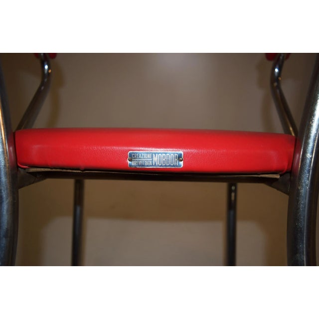 Set of Italian Chrome Plated Armchairs from Mobdor, 1940s For Sale - Image 6 of 7