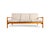 Beautiful vintage sofa from the 1960s for sale. The three-seater features a refinished wooden frame made of high-quality,...