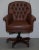 Brown Leather Chesterfield Captain's Armchair For Sale - Image 12 of 14