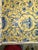 Asian Vintage Yellow & Blue Asian Print Fabric For Sale - Image 3 of 5