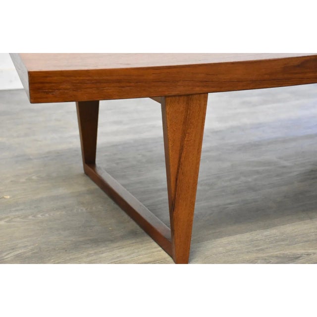Wood Danish Modern Teak Coffee Table For Sale - Image 7 of 8