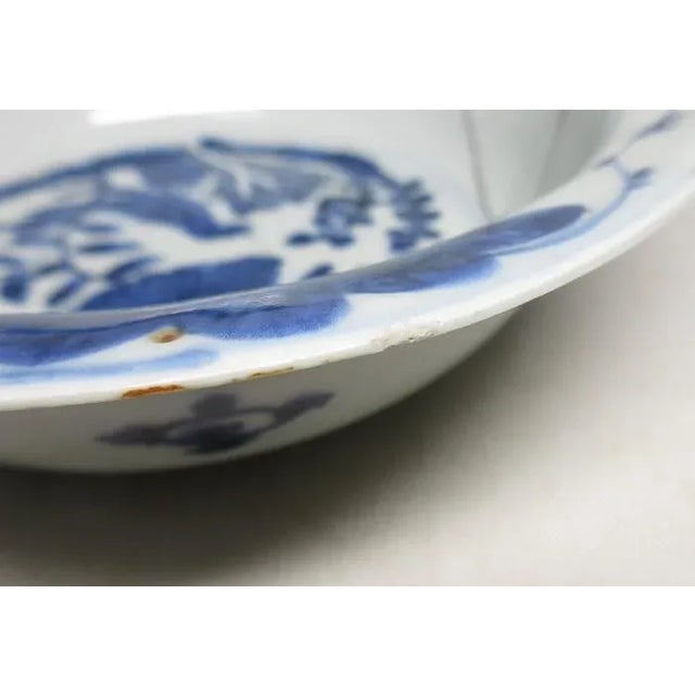 Ceramic Kintsugi 17th Century Chinese Ko-Sometsuke Porcelain Blue and White Bowl For Sale - Image 7 of 7