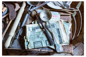 Cindi Emond, Serving Spoon and Newspaper, Photograph, 2021