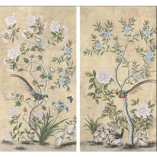24'*48"/Panel, a Pair of 18th-Century Style Chinoiserie Wall Artwork ( No Frame) For Sale