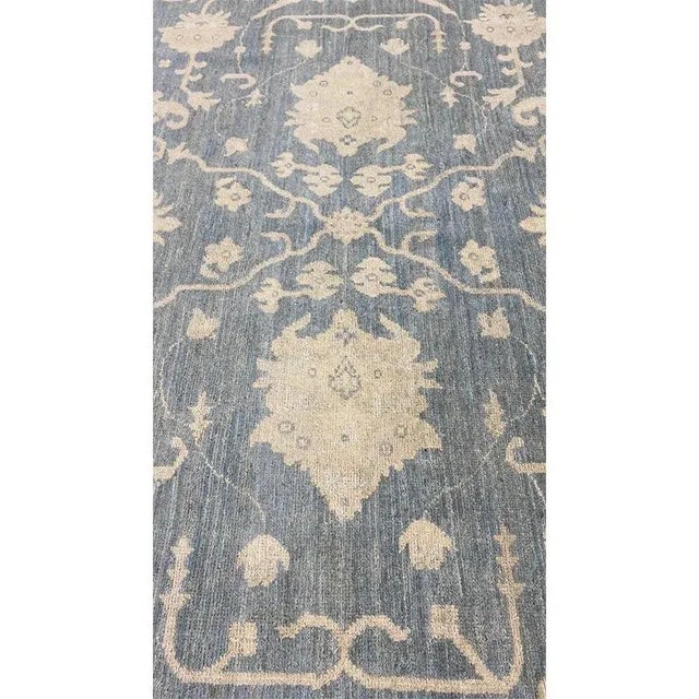 1990s Handwoven Oushak Style Area Rug 8’0″ X 9’7″ For Sale - Image 5 of 10