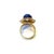 Bochic “Capri” Vintage Blue Sapphire & Multi Sapphire Ring Set In 18K Gold & Silver For Sale - Image 12 of 12