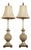 Pair Uttermost Acanthus Leaf Carved Urn Lamps For Sale