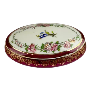 Late 20th Century French Limoge Trinket Box by Rehaussee Main