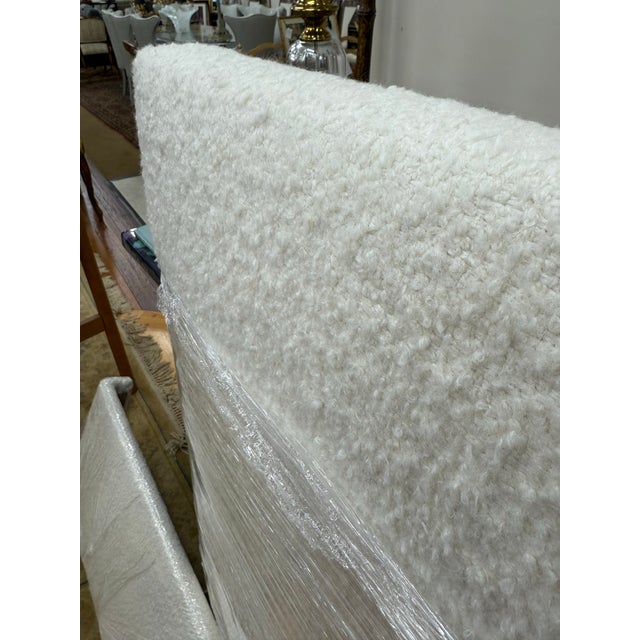 Ivory Wool Boucle Upholstered Queen Bed Headboard by Jenni Kayne For Sale - Image 9 of 9