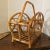 Boho Chic 1960s Small Mid Century Rattan Magazine Rack For Sale - Image 3 of 12