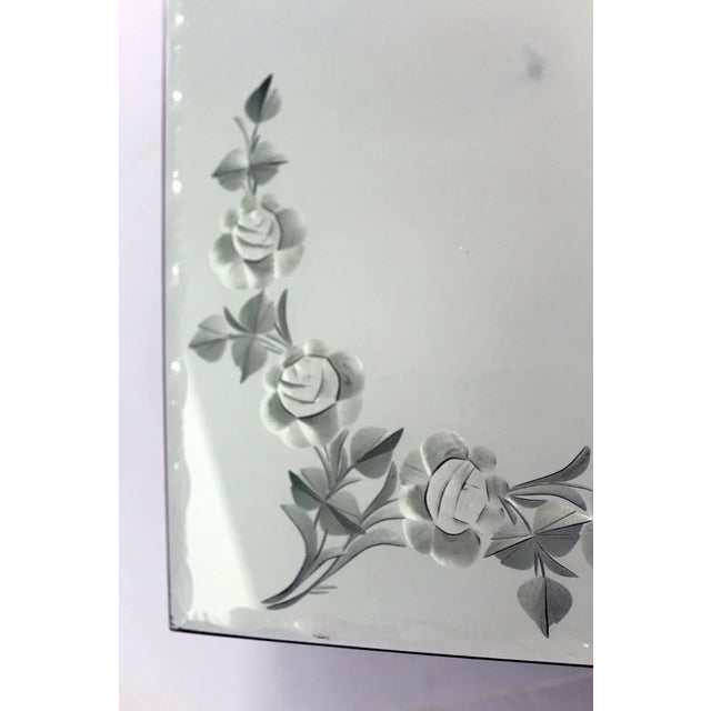 Vintage Austrian Mirror with Polished Rose Patterns For Sale - Image 4 of 12