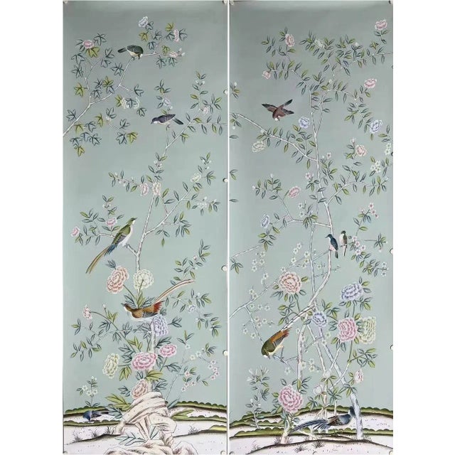 If you love the look of De Gournay wallpaper but not the price , this is for you. The listed price is for 2 panels of 36"...