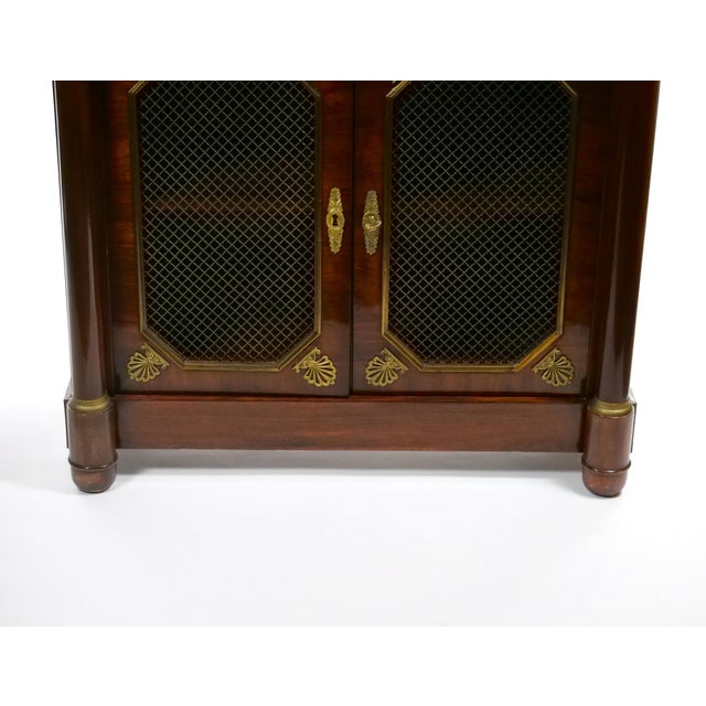 Wood Antique Regency-Style Rosewood Mahogany Bookcase Cabinet, Circa 1880 For Sale - Image 7 of 11