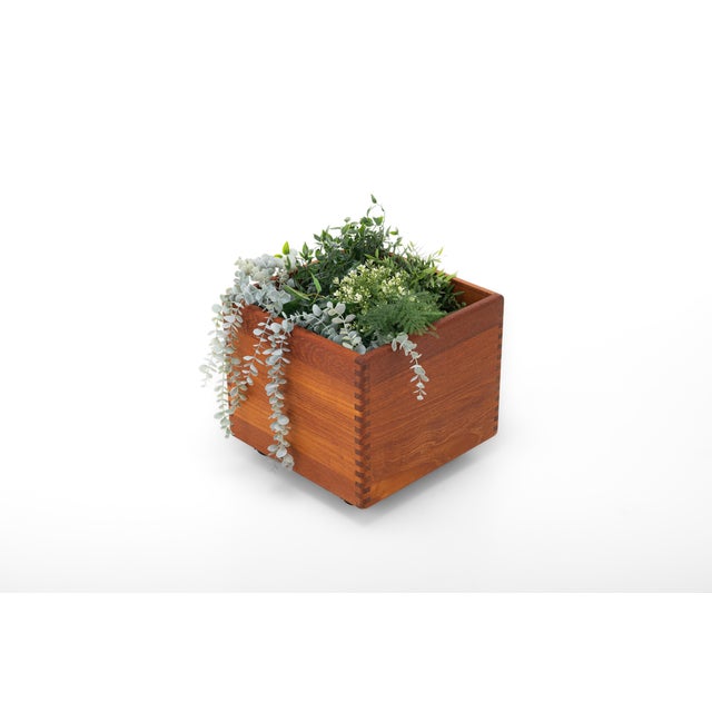 Wood Danish Teak Planter, 1960s For Sale - Image 7 of 7
