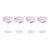 Pink Audrey 4-Piece Set Hand Etched Coupe Glasses, Blush Luster For Sale - Image 8 of 8