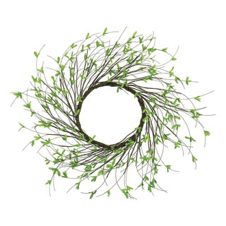 Mini Leaf Twig Wreath 22"D For Sale