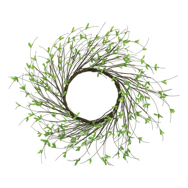 Mini Leaf Twig Wreath 22"D For Sale
