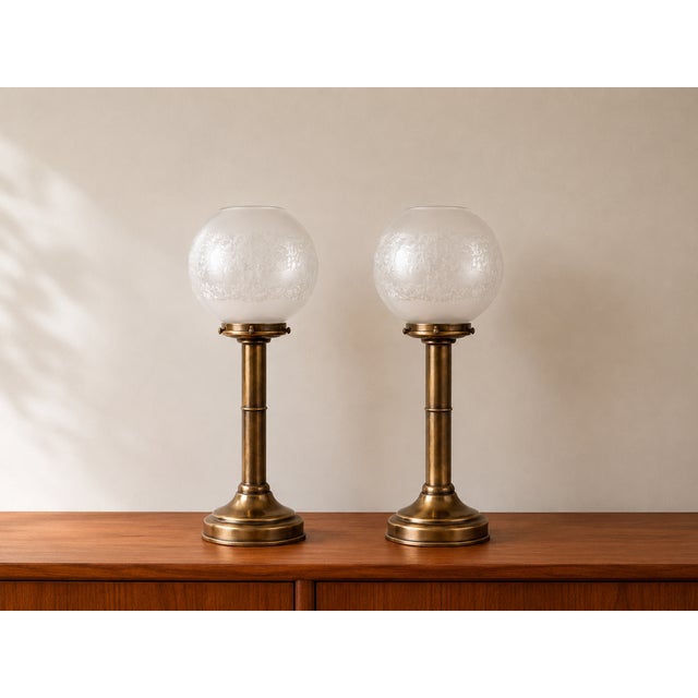 Elegant table candlestick lamp from the art deco period circa 1930 produced by the historic dutch family manufacture dhr...