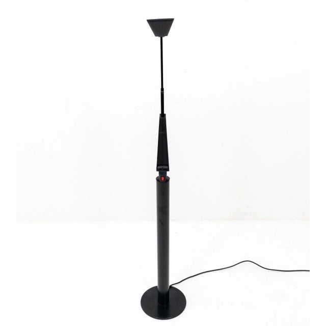 Black Vintage Italian Halogen Floor Lamp, 1984 For Sale - Image 8 of 9
